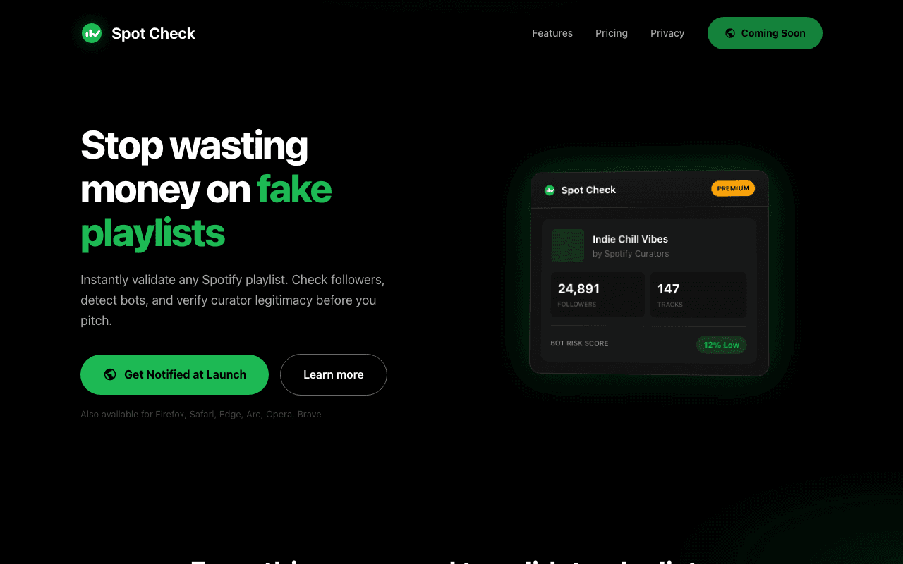 SpotCheck curator validation screenshot
